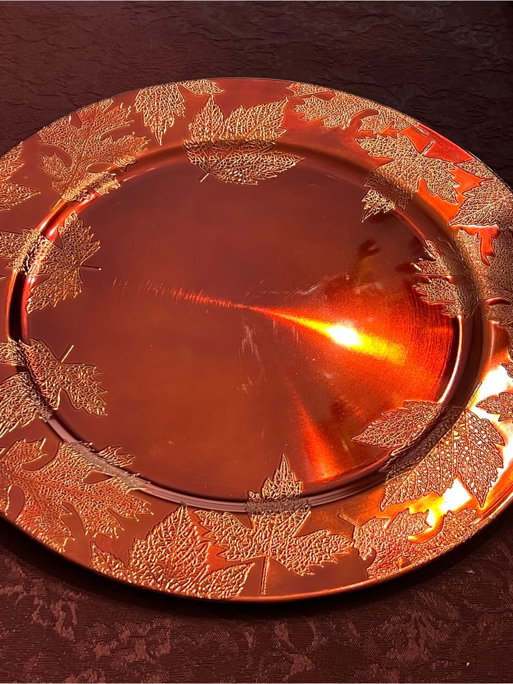 Fall DECORATIONS SET: Charger,Glass Jar with Copper Lid, π & Pumpkins - Picture 6 of 12